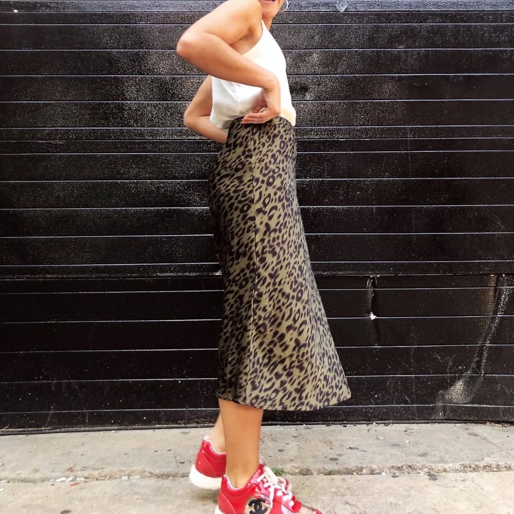 Chanel red leather see through sneakers